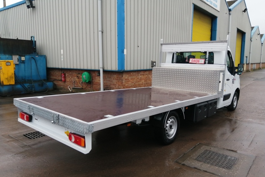 platform body, low build, hot tub transport, tool box, 