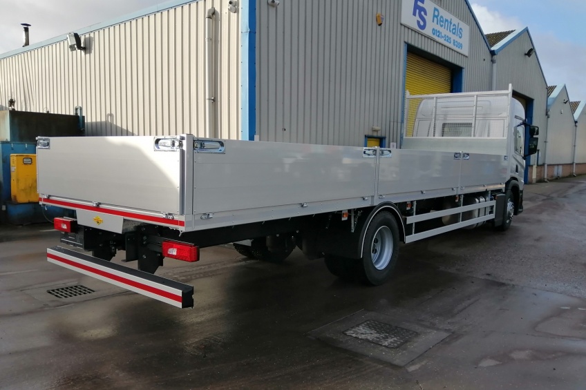 aluminium dropside body, scania, paint, pesca locks