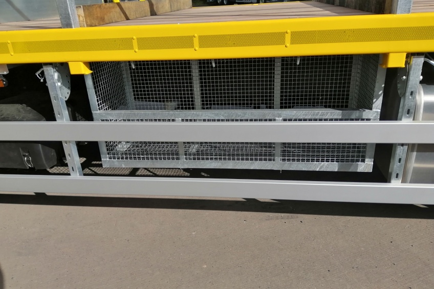 our work, galvanised steel mesh box, storage box, under body storage, daf, steel carrier