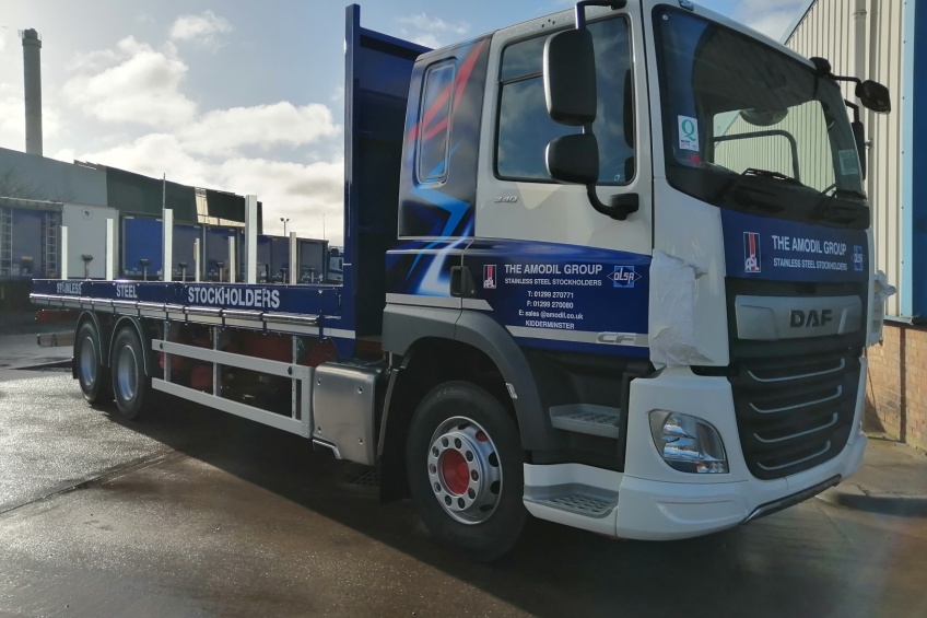 aluminium dropside, steel carrier, daf, paint, rub rail, hardwood batons, small drop sides, 